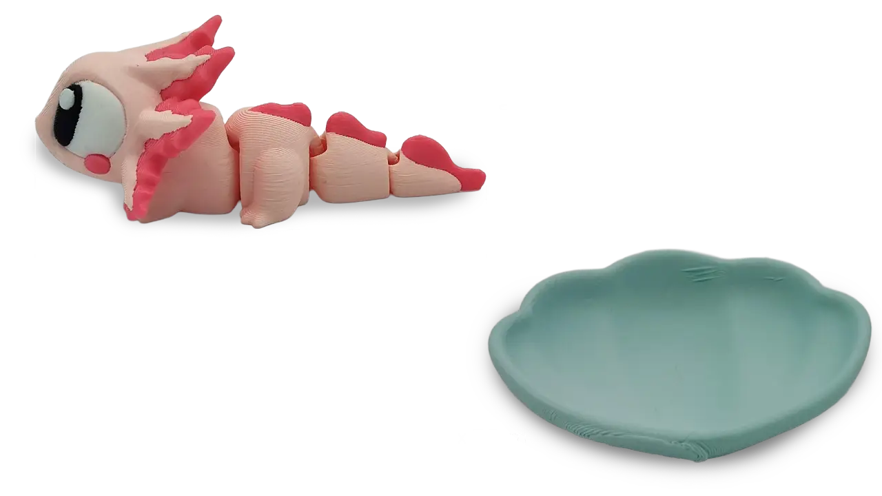 Auri con sus medidas: 8 cm de largo y 3 cm de alto