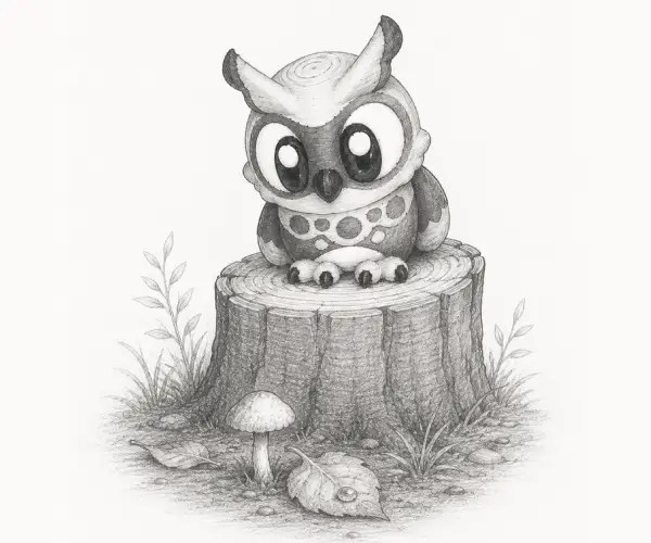 Olly observando una pequeña maravilla del bosque